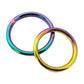 Rainbow male Ball Scrotum Stretcher colorful metal penis lock cock Ring bondage restraint Delay ejaculation BDSM Sex Toy for man
