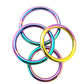 Rainbow male Ball Scrotum Stretcher colorful metal penis lock cock Ring bondage restraint Delay ejaculation BDSM Sex Toy for man