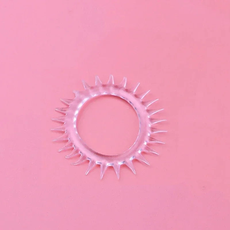 Random Color 3pc Prickly Cock Ring Sex Toys For Male Delay Ejaculation Scrotum Lock Ring Durable Penis Ring Enlarger Adult Goods
