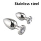 Real Stainless steel huge heavy small medium large size set jewerly Crystal Metal anal beads butt plug insert ass sex toy dildo