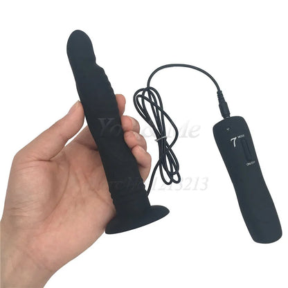 Realistic Big Dildo 7 Speeds Vibrator Silicone Strap on Huge Dildo Suction Cup Anal Vibrators Butt Plug Adult Sex Toys for Woman