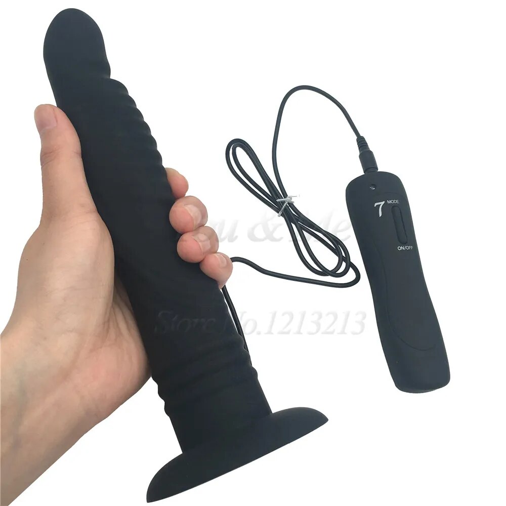 Realistic Big Dildo 7 Speeds Vibrator Silicone Strap on Huge Dildo Suction Cup Anal Vibrators Butt Plug Adult Sex Toys for Woman