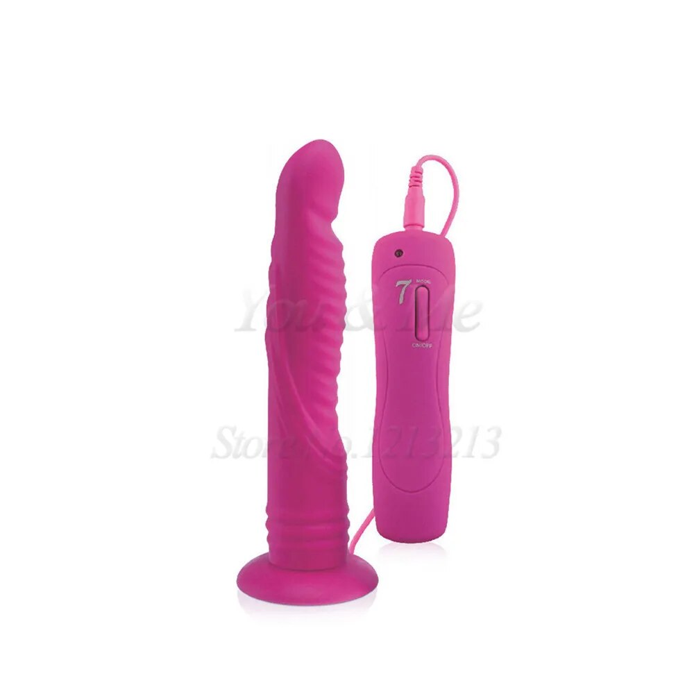 Realistic Big Dildo 7 Speeds Vibrator Silicone Strap on Huge Dildo Suction Cup Anal Vibrators Butt Plug Adult Sex Toys for Woman