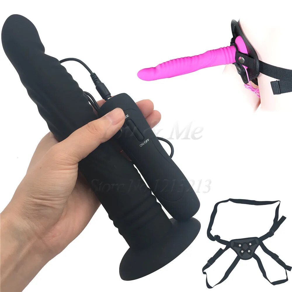 Realistic Big Dildo 7 Speeds Vibrator Silicone Strap on Huge Dildo Suction Cup Anal Vibrators Butt Plug Adult Sex Toys for Woman