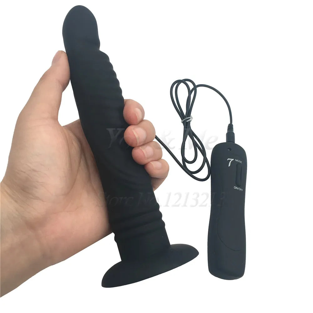 Realistic Big Dildo 7 Speeds Vibrator Silicone Strap on Huge Dildo Suc –  GXLOCK Store