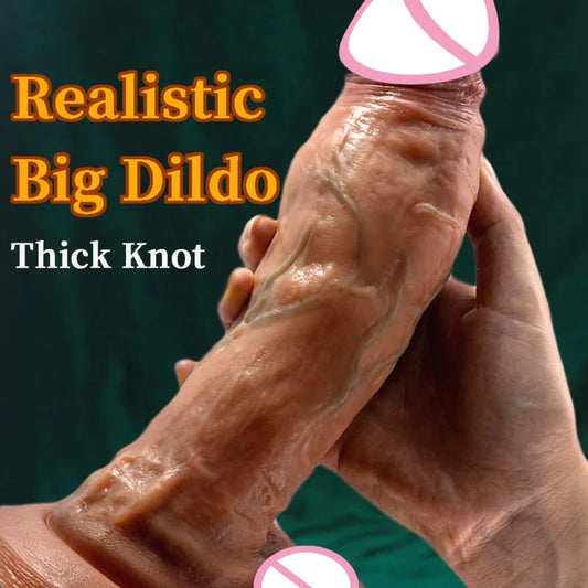 Realistic Dildo Big Penis Thick Dog Knot Dildo Powerful Suction Cup Big Dick Gay Masturbation Cock Anal Sex Toys For Man Woman