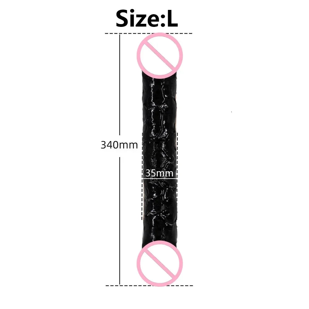 Realistic Dildo Double Ended Dildo Sex Toys for Woman Erotic Soft Long Jelly Dildo for Lesbian Flexible Big Penis Masturbator