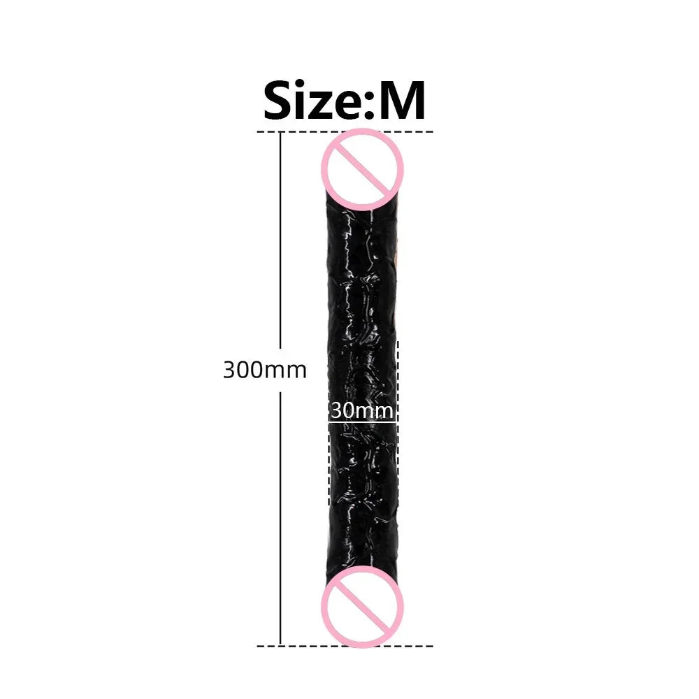 Realistic Dildo Double Ended Dildo Sex Toys for Woman Erotic Soft Long Jelly Dildo for Lesbian Flexible Big Penis Masturbator