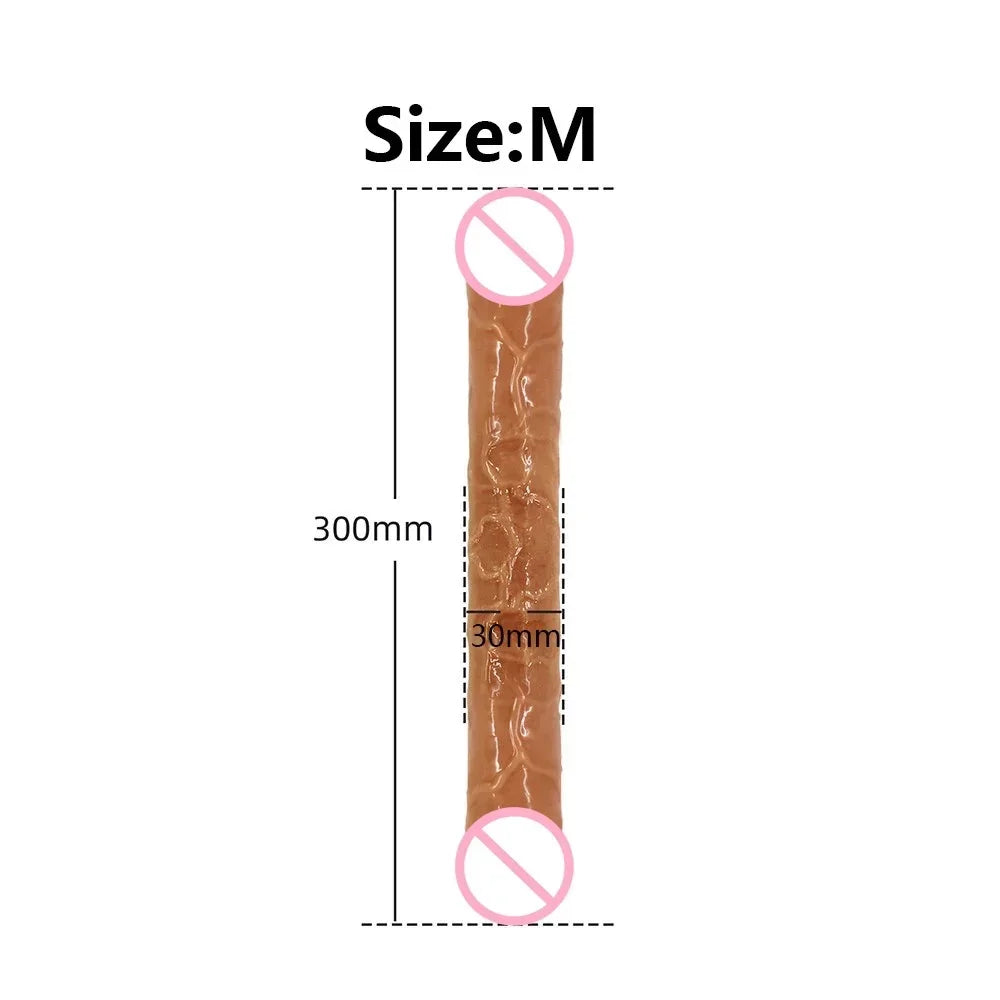 Realistic Dildo Double Ended Dildo Sex Toys for Woman Erotic Soft Long Jelly Dildo for Lesbian Flexible Big Penis Masturbator