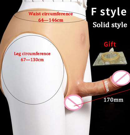 Realistic Dildo Panties For Gay Lesbian Strap-On Dildo Penis Pants G-Spot stimulate Solid Hollow Dildo Sex Toy for Woman And Men