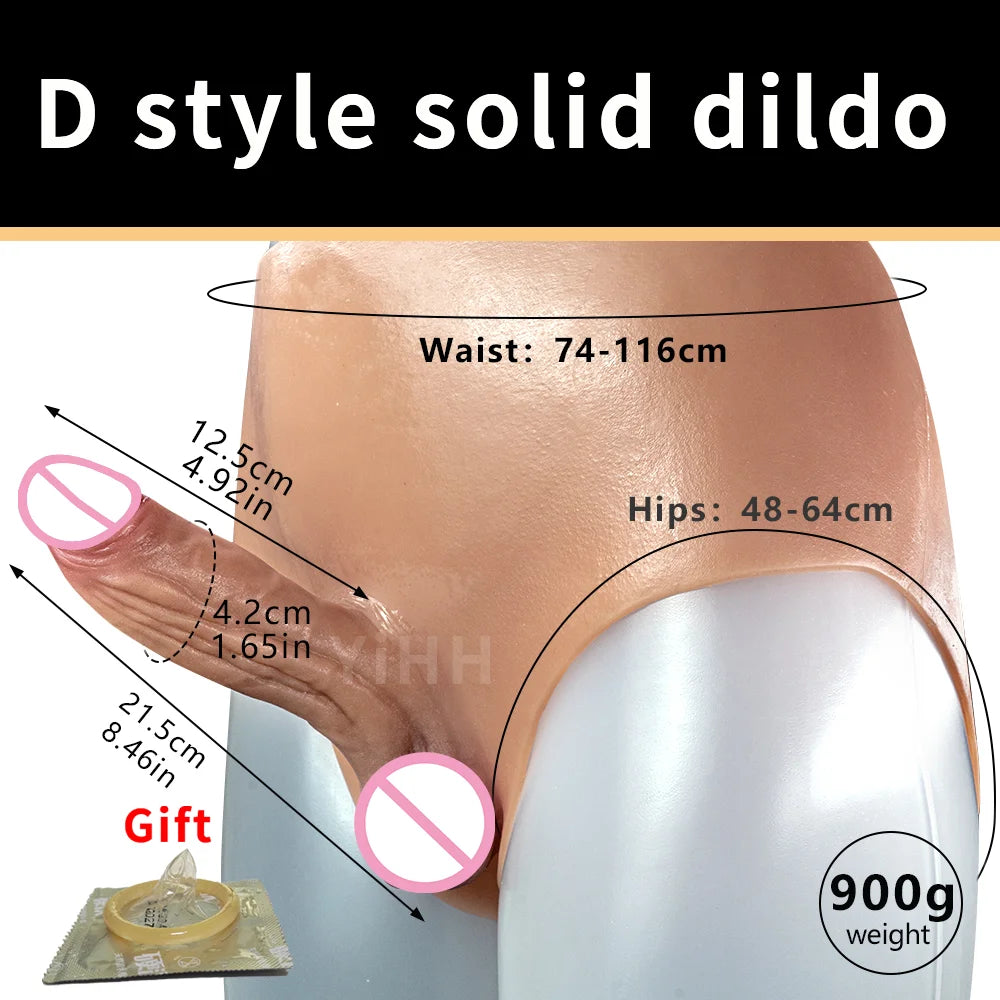 Realistic Dildo Panties For Gay Lesbian Strap-On Dildo Penis Pants G-Spot stimulate Solid Hollow Dildo Sex Toy for Woman And Men