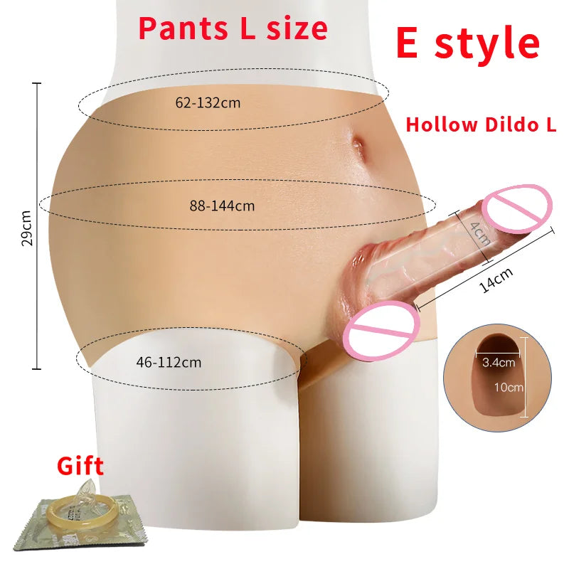 Realistic Dildo Panties For Gay Lesbian Strap-On Dildo Penis Pants G-Spot stimulate Solid Hollow Dildo Sex Toy for Woman And Men