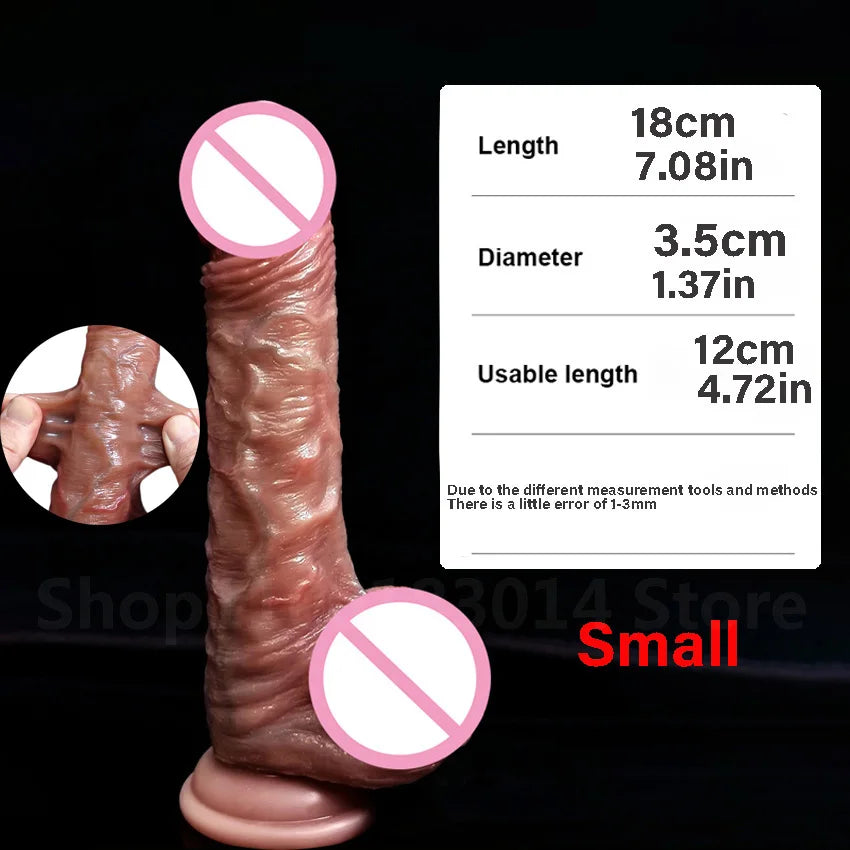 Realistic Dildo Penis for Women Dildo With Suction Cup Female Masturbators Foreskin Move Big Cock Anal Sex Toys For Adults 18