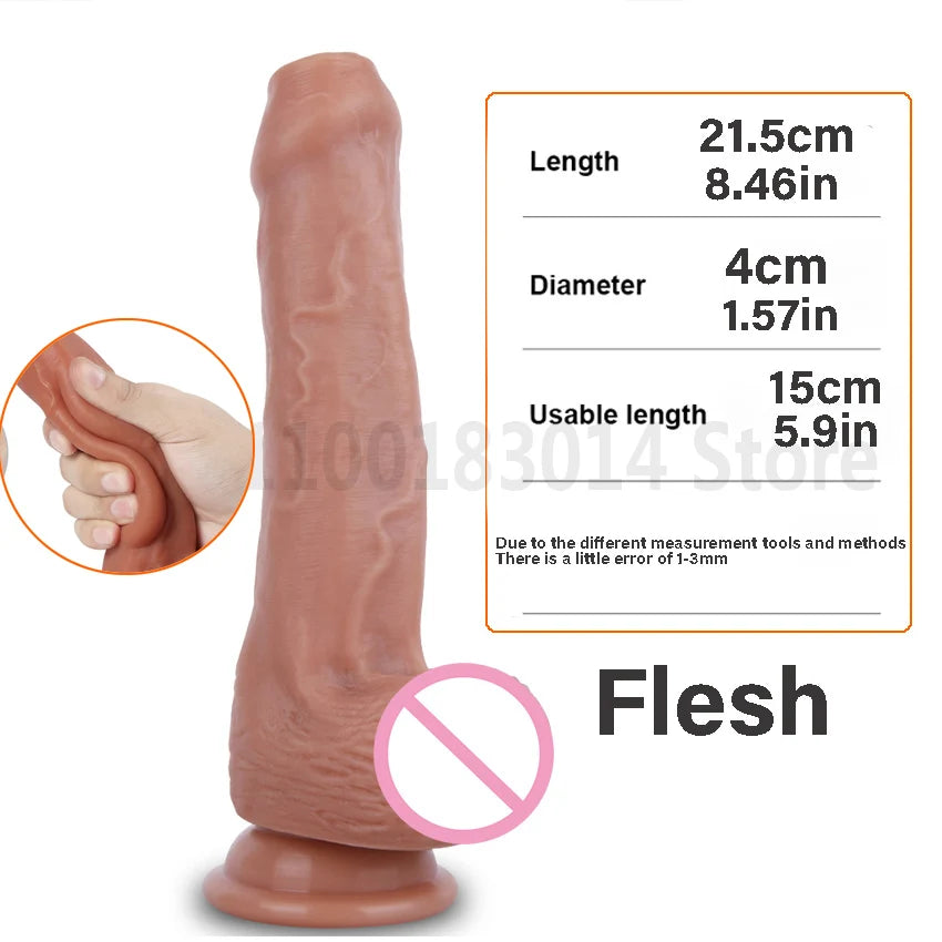 Realistic Dildo Penis for Women Dildo With Suction Cup Female Masturbators Foreskin Move Big Cock Anal Sex Toys For Adults 18