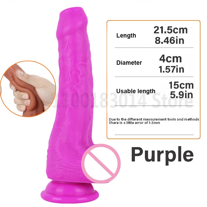 Realistic Dildo Penis for Women Dildo With Suction Cup Female Masturbators Foreskin Move Big Cock Anal Sex Toys For Adults 18