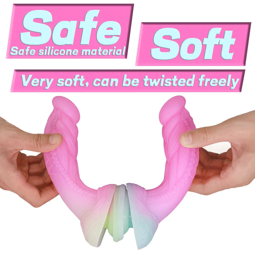 Realistic Dildo Pink Dragon Dildo with Suction Cup Prostate Massager Anal Butt Plug Strap on Dildo Sex Toys for Women Men