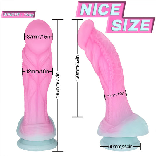 Realistic Dildo Pink Dragon Dildo with Suction Cup Prostate Massager Anal Butt Plug Strap on Dildo Sex Toys for Women Men