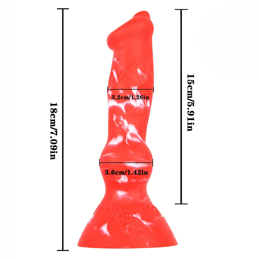 Realistic Dildo Silicone Wolf Dog Penis Dildo Prostate Massager Large Butt Plug Dragon Anal Sex Toys for Women Strapon Dildo