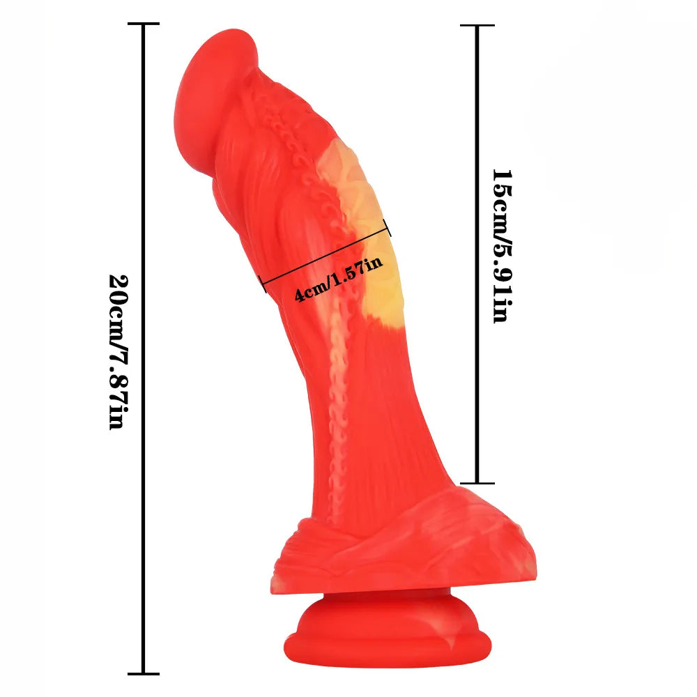 Realistic Dildo Silicone Wolf Dog Penis Dildo Prostate Massager Large –  GXLOCK Store