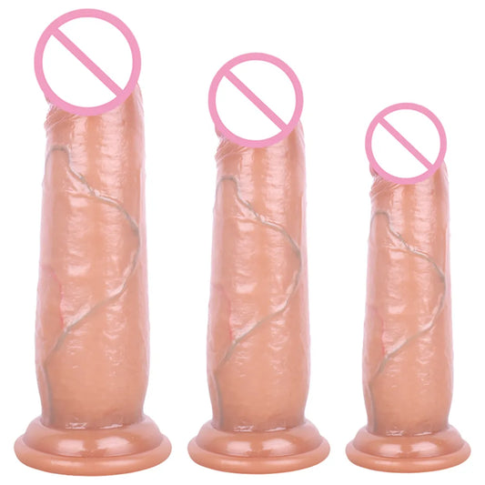 Realistic Dildo Skin Feeling Dildo Huge Soft and Flexible Sliding Penis Sex Toys for Women Female Masturbation Adult Toys