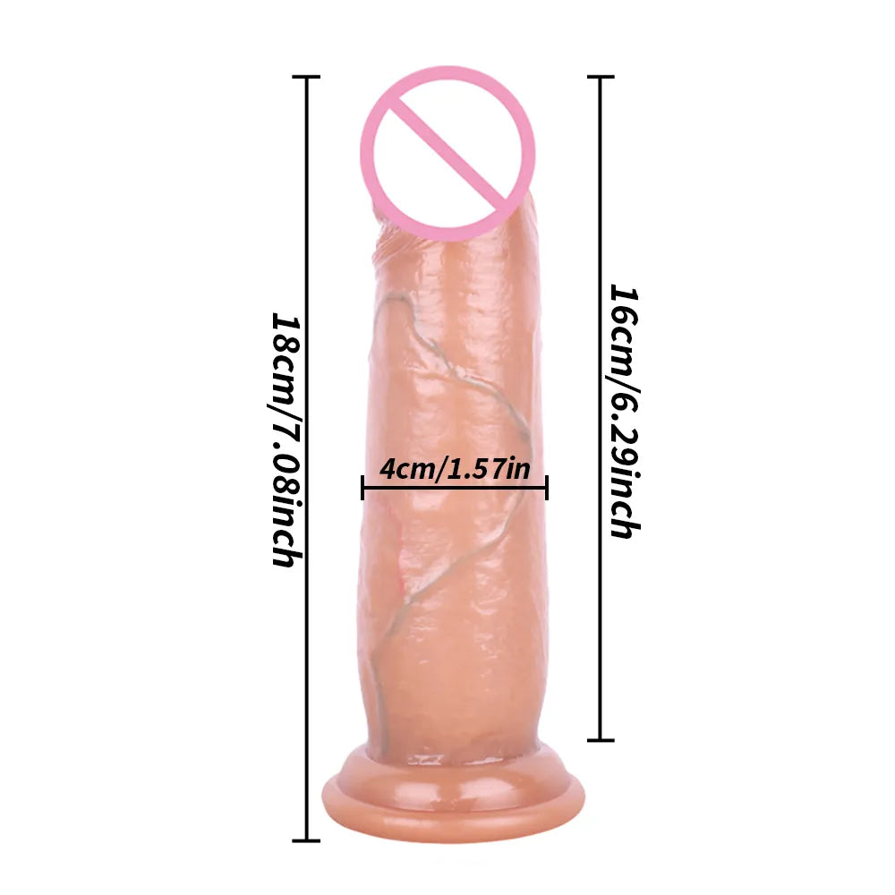 Realistic Dildo Skin Feeling Dildo Huge Soft and Flexible Sliding Penis Sex Toys for Women Female Masturbation Adult Toys