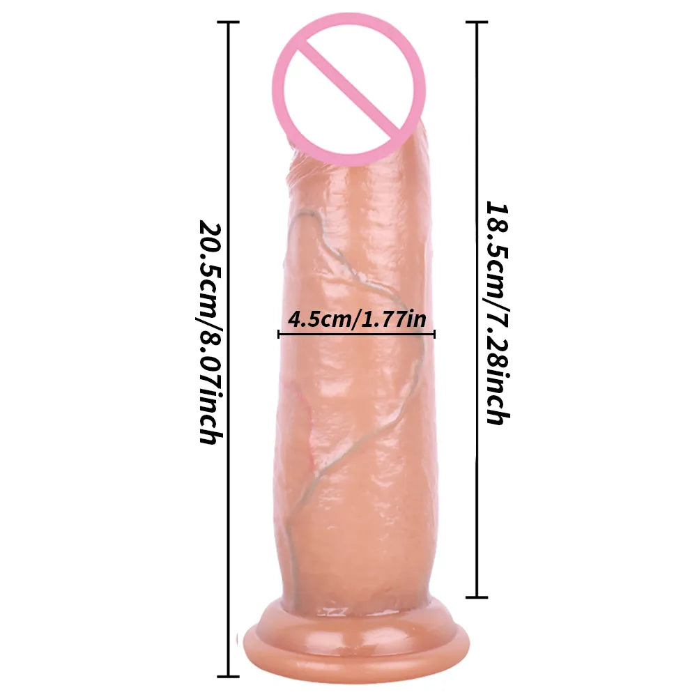 Realistic Dildo Skin Feeling Dildo Huge Soft and Flexible Sliding Penis Sex Toys for Women Female Masturbation Adult Toys