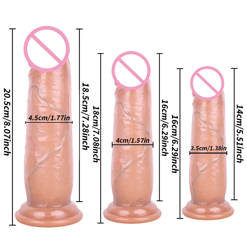 Realistic Dildo Skin Feeling Dildo Huge Soft and Flexible Sliding Penis Sex Toys for Women Female Masturbation Adult Toys