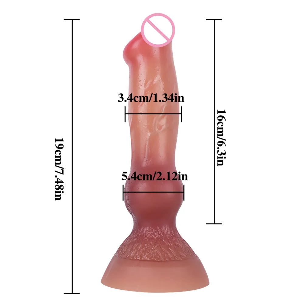 Realistic Dildo Soft Silicone Animal Penis Dog Wolf Fake Anal Butt Plug Sex Toys for Women Female Masturbate Adult Games