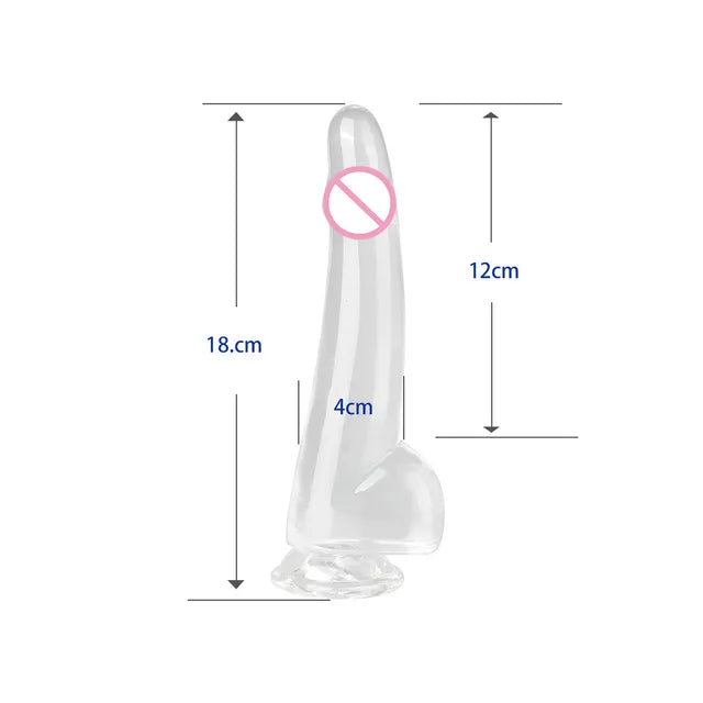 Transparent Penis Dick With Suction Cup