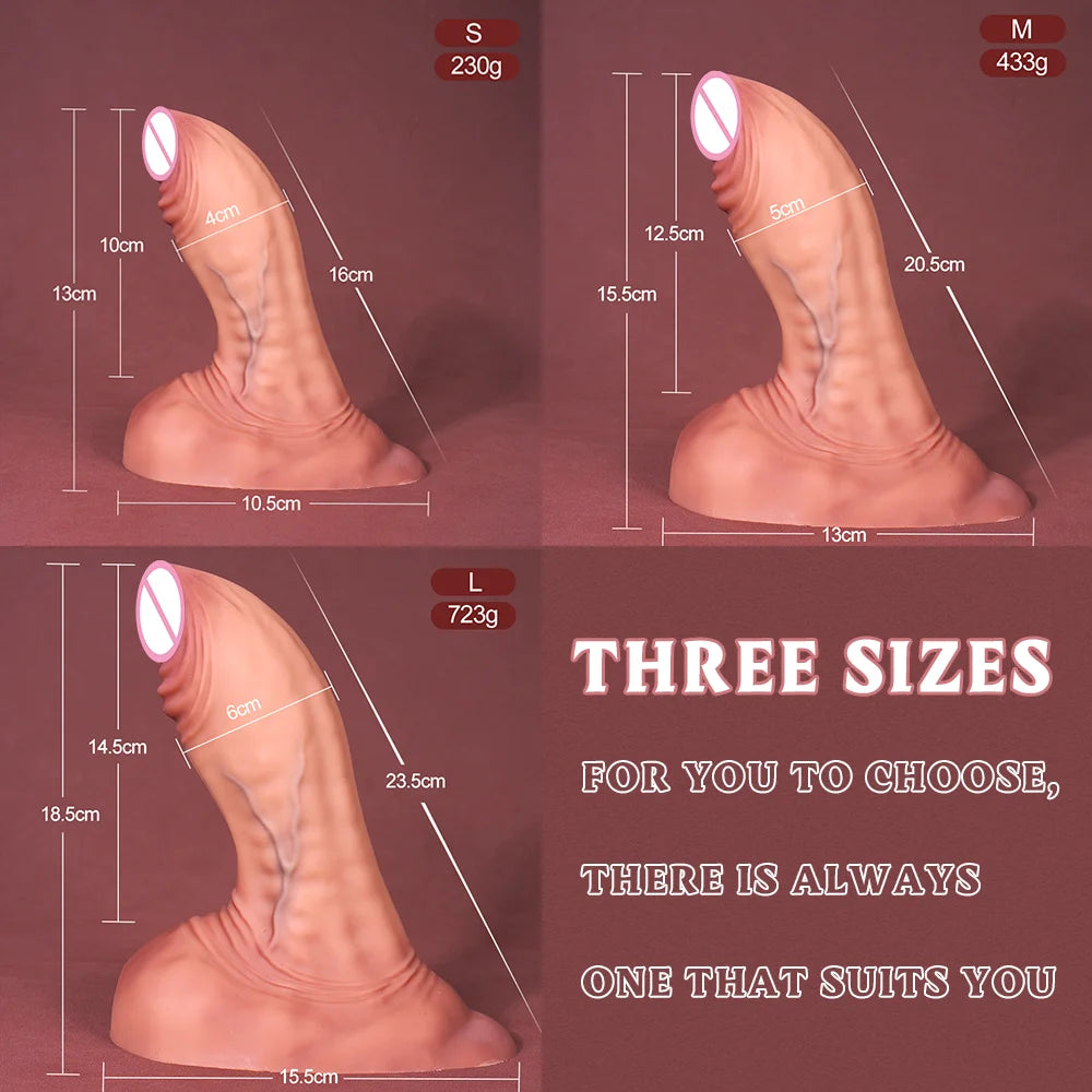 Realistic Dildo Thickened  Big Penis Huge Soft Double Silicone Suction Cup G-Spot Stimulat Orgasm Masturbator Sex Toys For Women