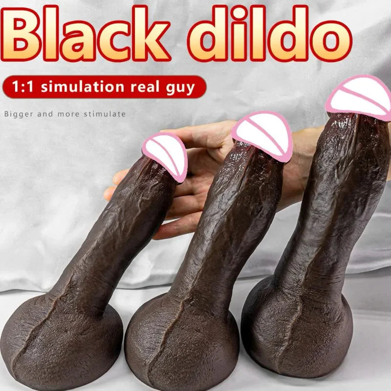 Realistic Dildo With Big Glans Penis Soft Silicon Adult Women Vagina Orgasm Masturbator Suction Cup Anal Plug Sex Toy consolador