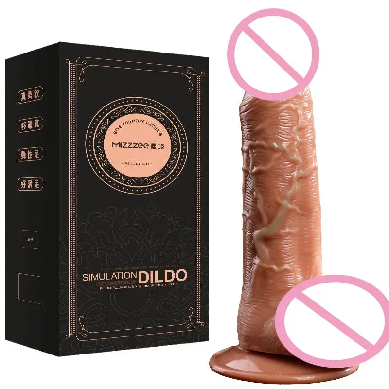 Realistic Dildo for Female Pleasure Sex Toy Anal Plug Dildo Vaginal Stimulation Couple Flirting with Suction Cup Adult Supplies