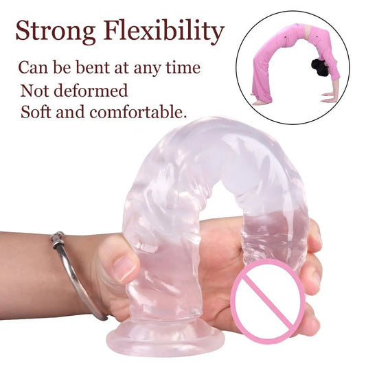 Soft Jelly Suction Cup Fake Penis