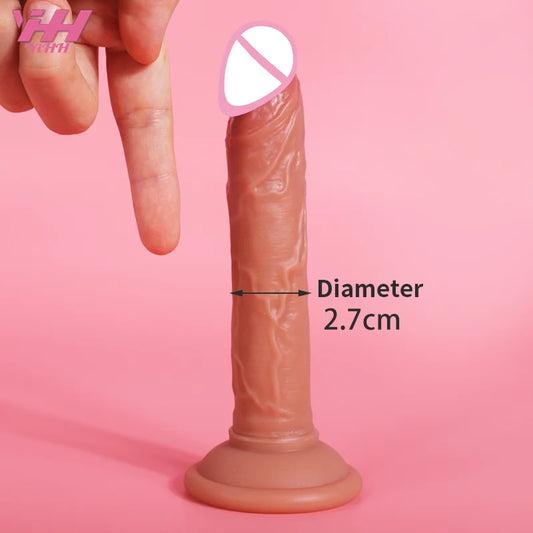 Realistic Dildo with Powerful Suction Cup Silicone Small Penis Big Dick Sex Toys Flexible G-spot Dildo Female vaginal anal Plug