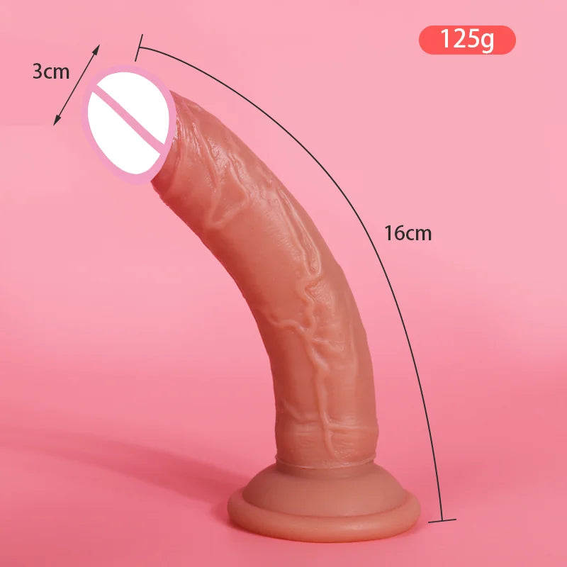 Realistic Dildo with Powerful Suction Cup Silicone Small Penis Big Dick Sex Toys Flexible G-spot Dildo Female vaginal anal Plug