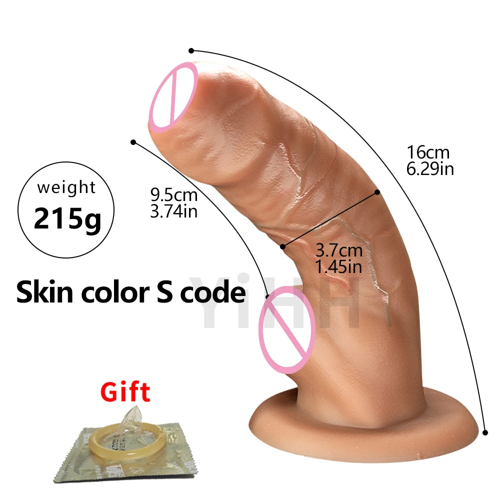 Realistic Dildo with Powerful Suction Cup Silicone Small Penis Big Dick Sex Toys Flexible G-spot Dildo Female vaginal anal Plug