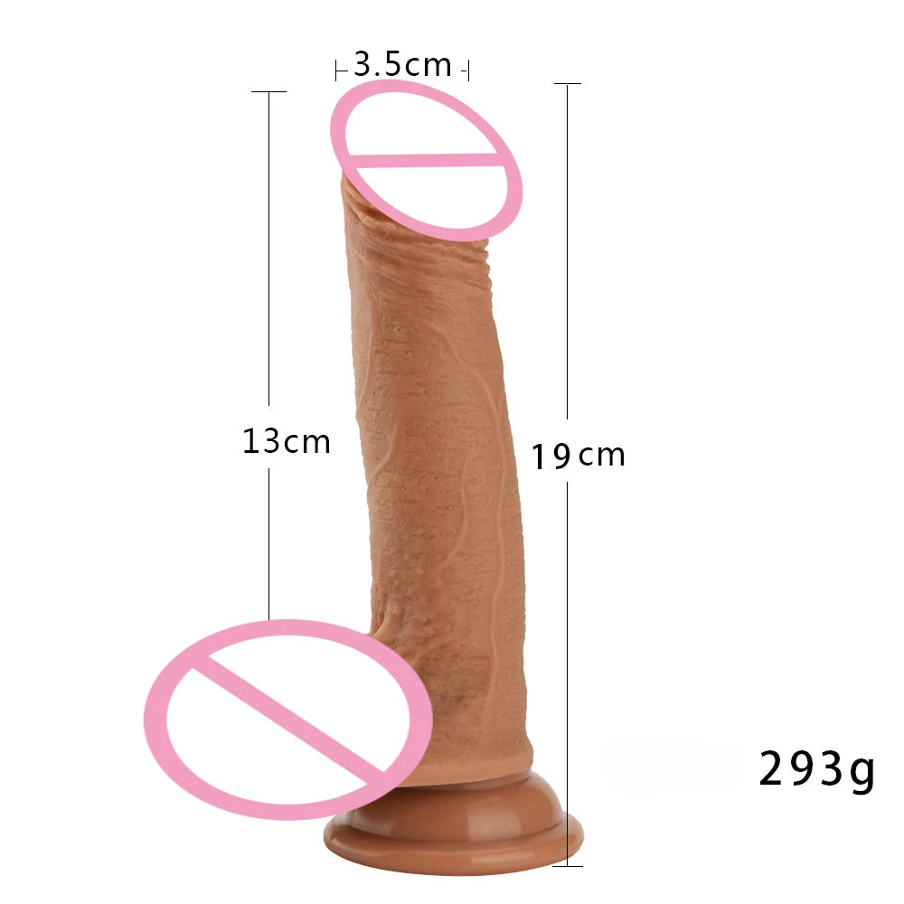 Realistic Dildo with Strap Silicone Penis Balanus with Suction Cup for Women Masturbation Anal Vaginal G Spot Sex Toys for Adult