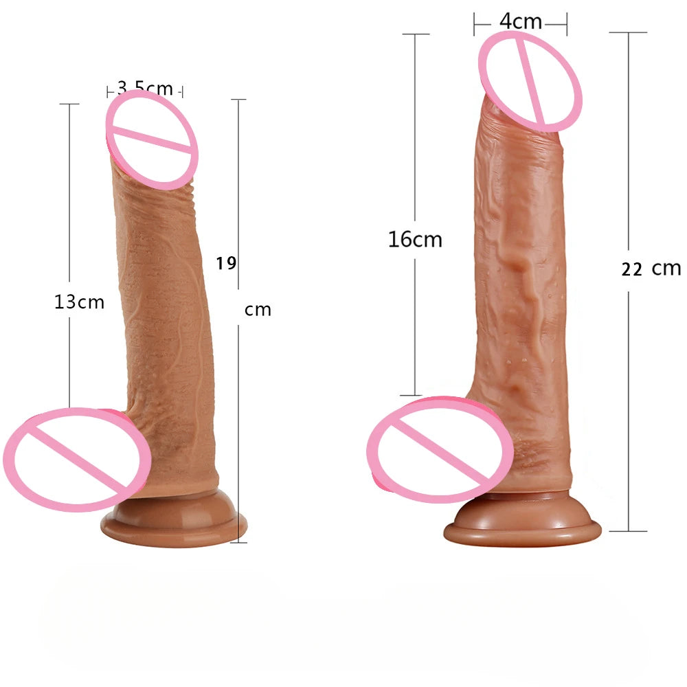 Realistic Dildo with Strap Silicone Penis Balanus with Suction Cup for Women Masturbation Anal Vaginal G Spot Sex Toys for Adult