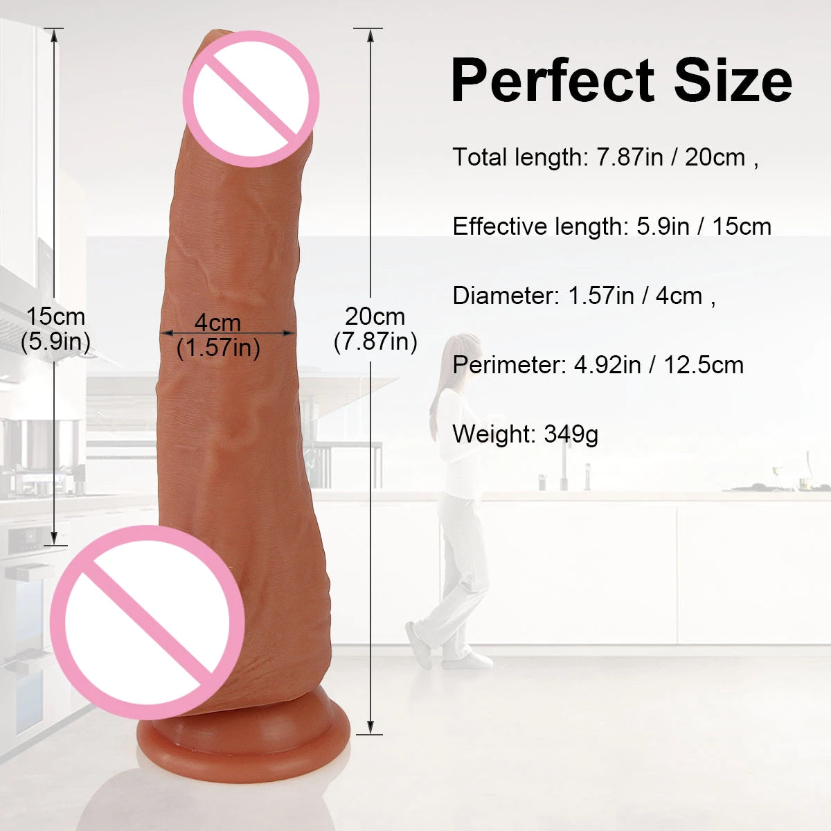 Realistic Dildo with Strap Silicone Penis Balanus with Suction Cup for Women Masturbation Anal Vaginal G Spot Sex Toys for Adult