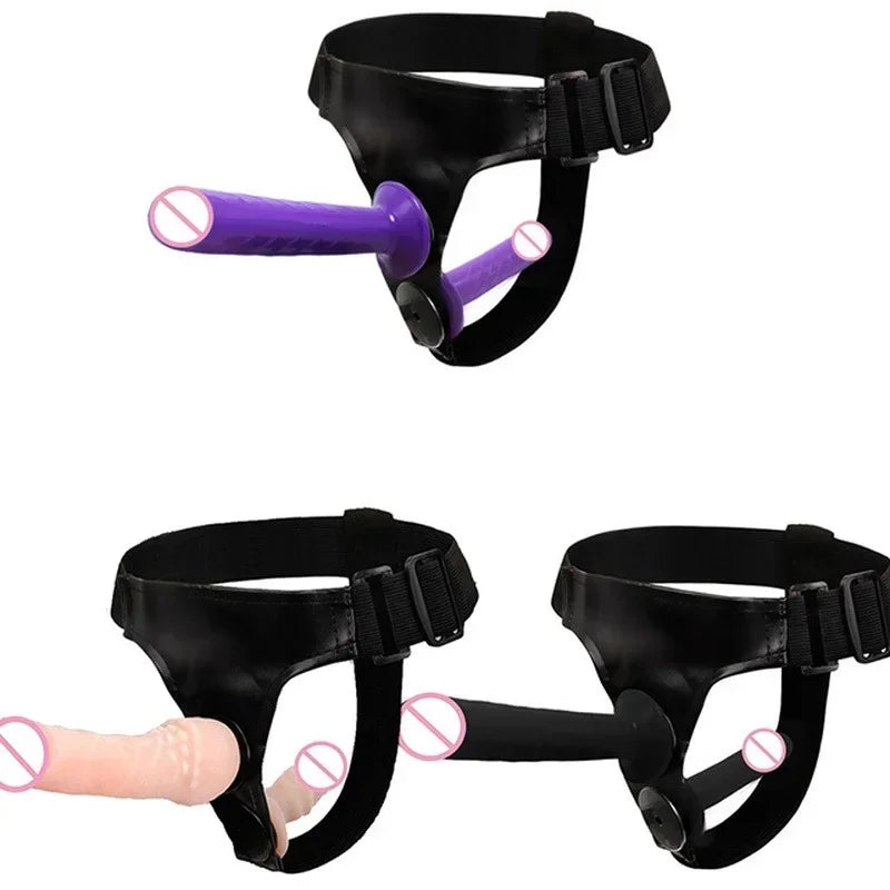 Realistic Dildos Lesbian Wearable Strapon Panties Chastity with Penis Set Fetish Body Harness Couples Flirting G Spot Sex Toy