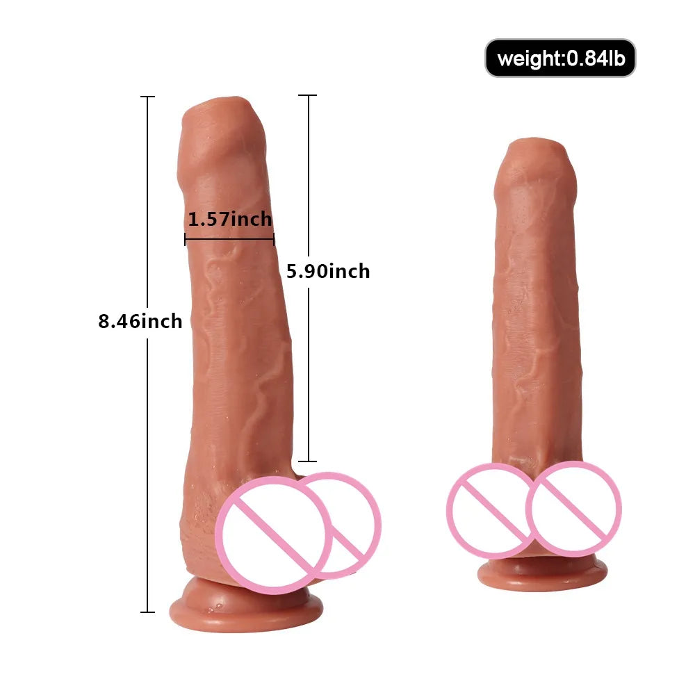 Realistic Dildos for Women Foreskin Dildo Anal Vaginal Stimulation Strapon Soft Penis Skin Feel Big Penis Sex Toys for Woman