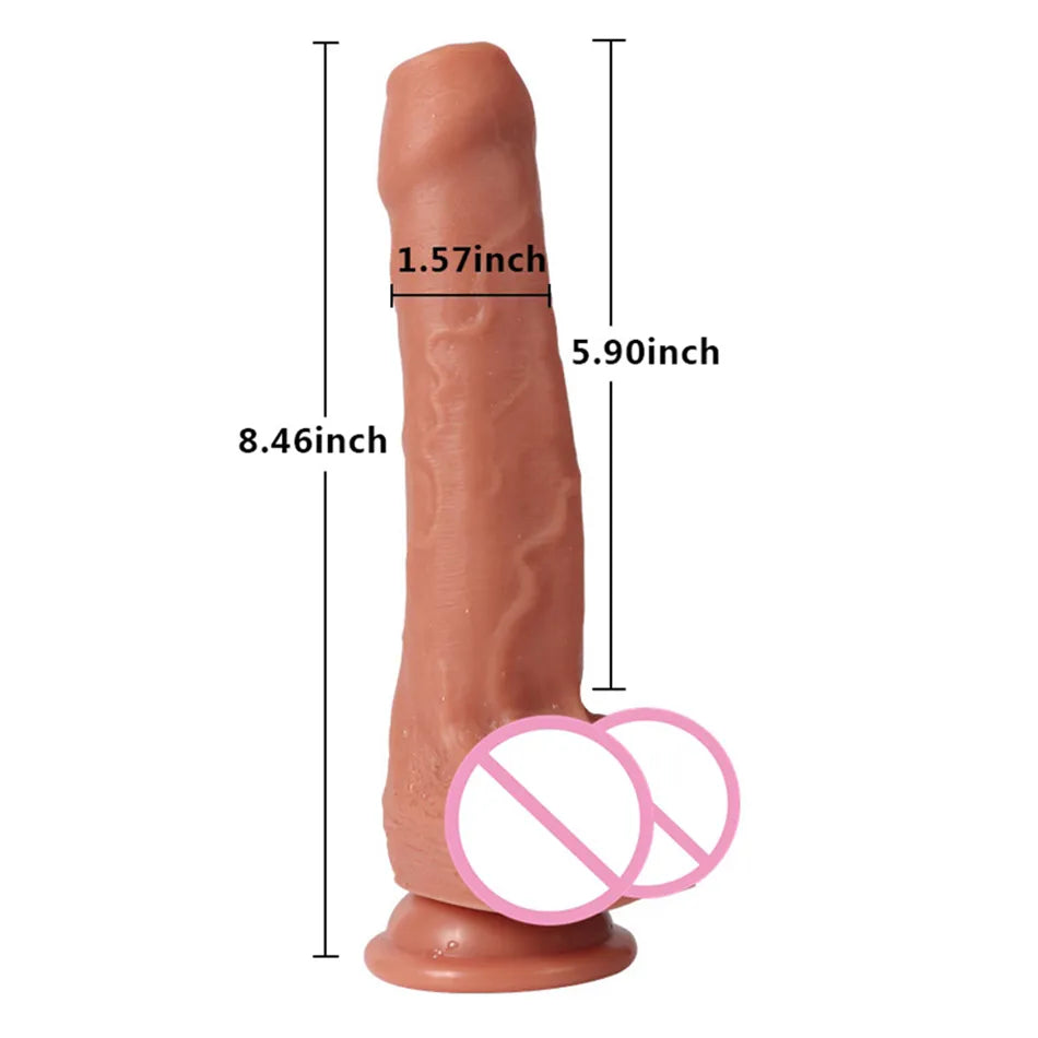 Realistic Dildos for Women Foreskin Dildo Anal Vaginal Stimulation Strapon Soft Penis Skin Feel Big Penis Sex Toys for Woman