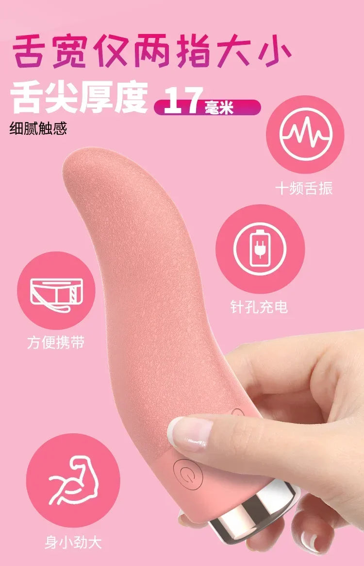 Realistic Double Tongue Licking Vibrators Sex Toys G Spot Clitoris Stimulator Adult Toys for Women 18+ Rechargeable Sex Machine