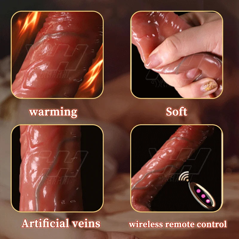 Realistic Insert Dildo Vibrators For Women Telescopic Dildo Clitoral G-spot Stimulation Masturbator Sex Toys For Women Couples