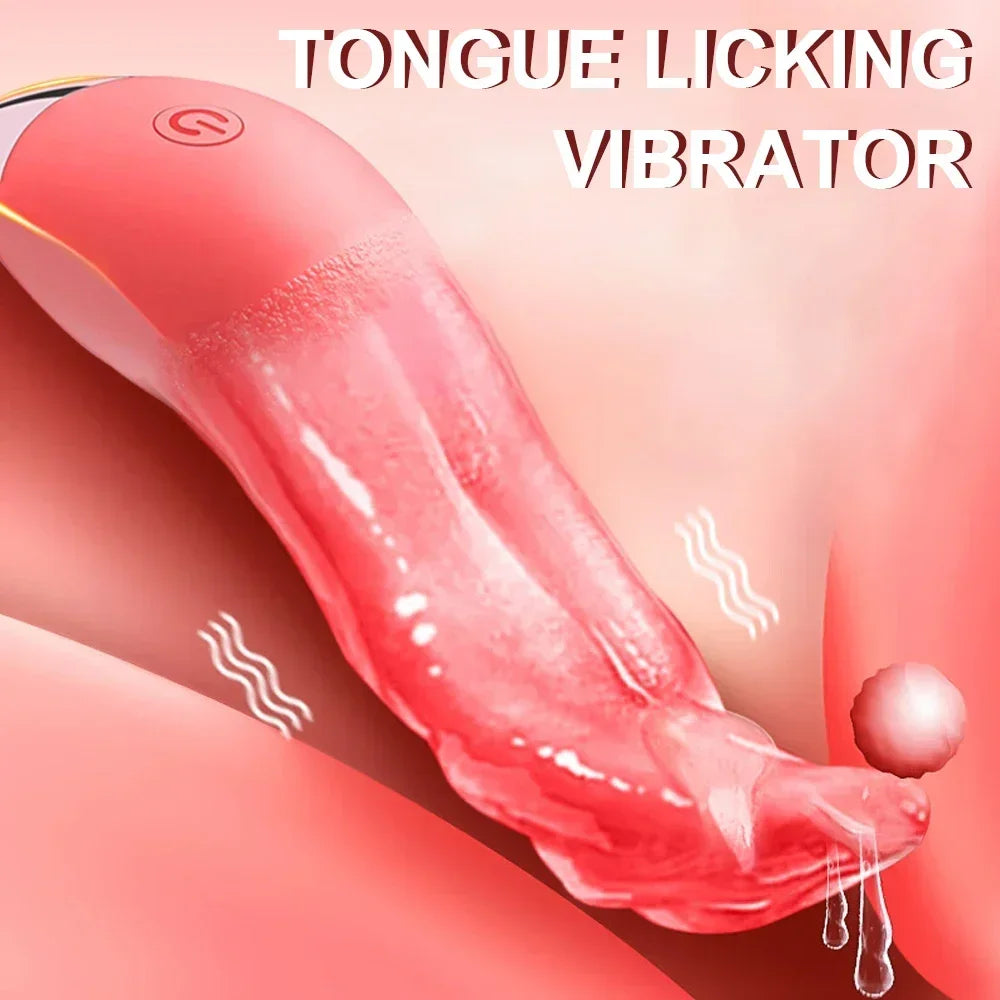 Realistic Licking Tongue Toy Vibrator For Female 10 Speeds G-Spot Nipples Clitoral Stimulation Sex Toys for Women Adults Couple