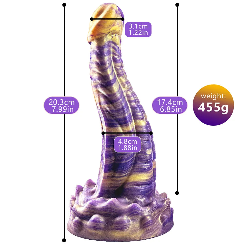 Realistic Silicone Animal Dildo Vaginal G-spot With Suction Cup Anal Plug Hand-free Huge Monster Dildo Female Sex Toys For Women