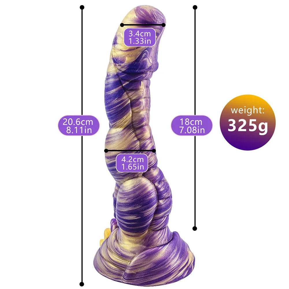 Realistic Silicone Animal Dildo Vaginal G-spot With Suction Cup Anal Plug Hand-free Huge Monster Dildo Female Sex Toys For Women