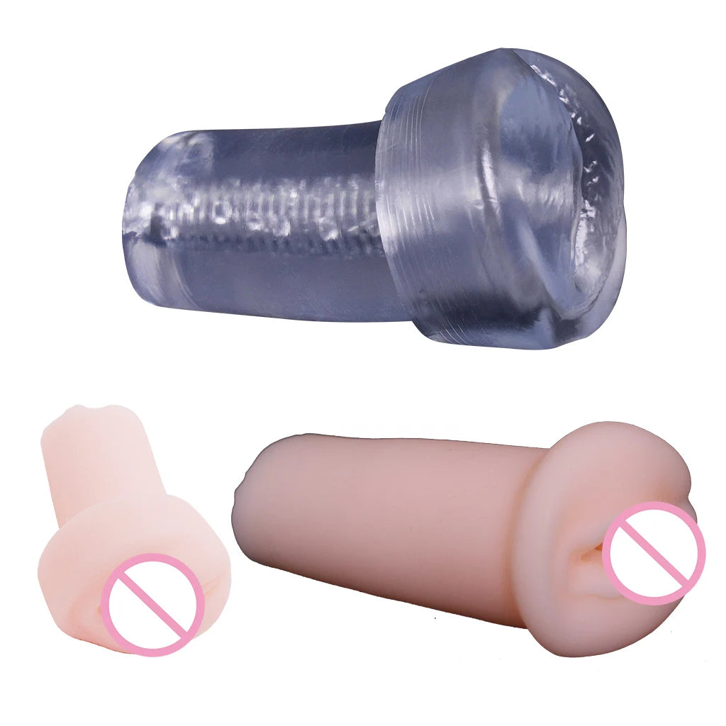 Realistic Silicone Donut Sleeve for Penis Vacuum Pump Artificial Anal Masturbation Cup Dick Extender Enlarge Accessories for Man