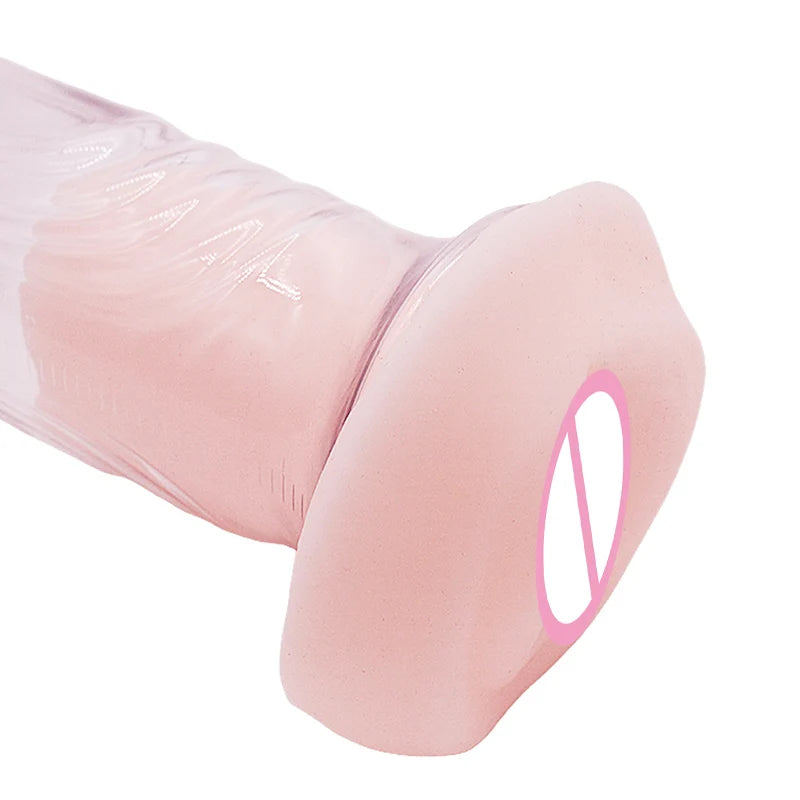 Realistic Silicone Donut Sleeve for Penis Vacuum Pump Artificial Anal Masturbation Cup Dick Extender Enlarge Accessories for Man