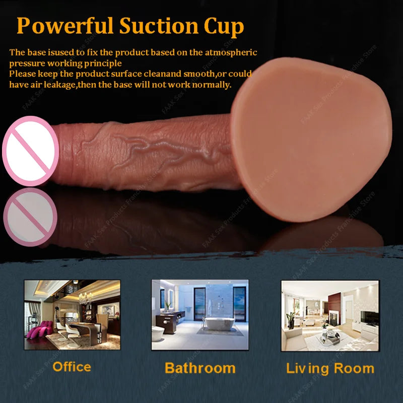 Realistic Skin Feeling Dildo Fake Penis Masturbator For Women Vagina Massage Sexy Toys For Woman Dildo With Suction Cup Buttplug